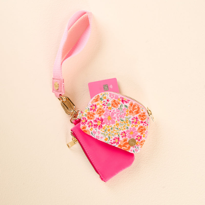 Secret Garden Pink Dynamic Duo Pouch Wristlet