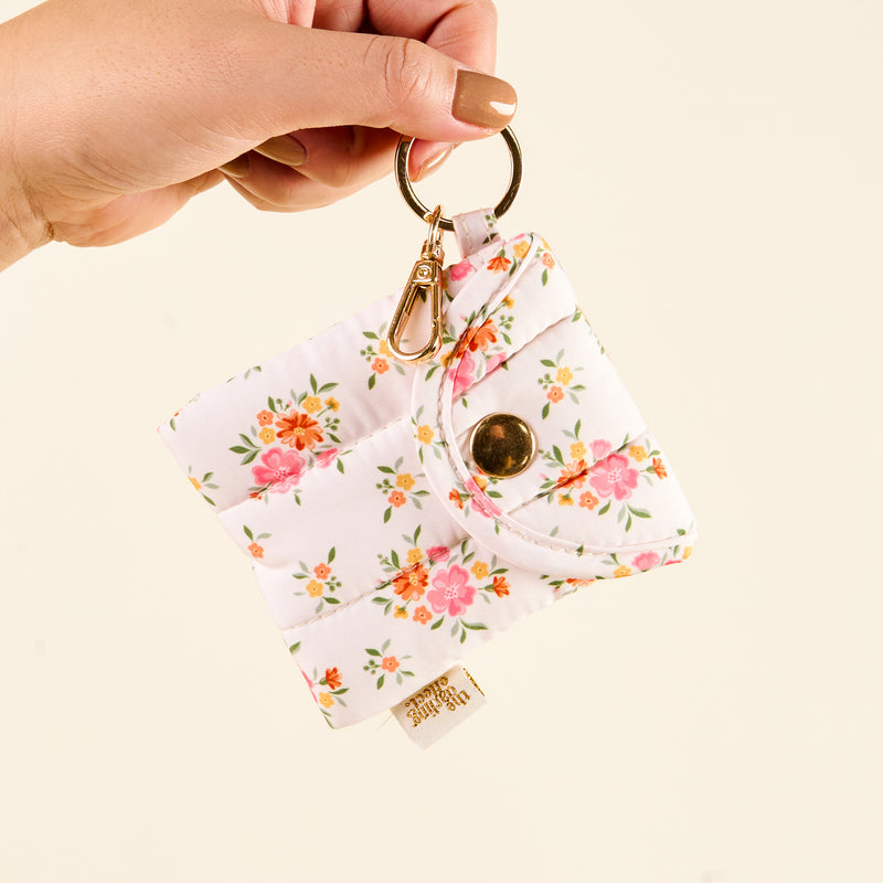 Endless Daydream Cream Puffy Earbud Case Keychain