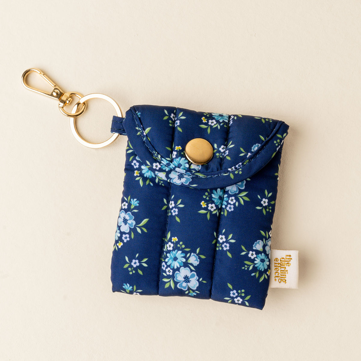 Endless Daydream Navy Puffy Earbud Case Keychain