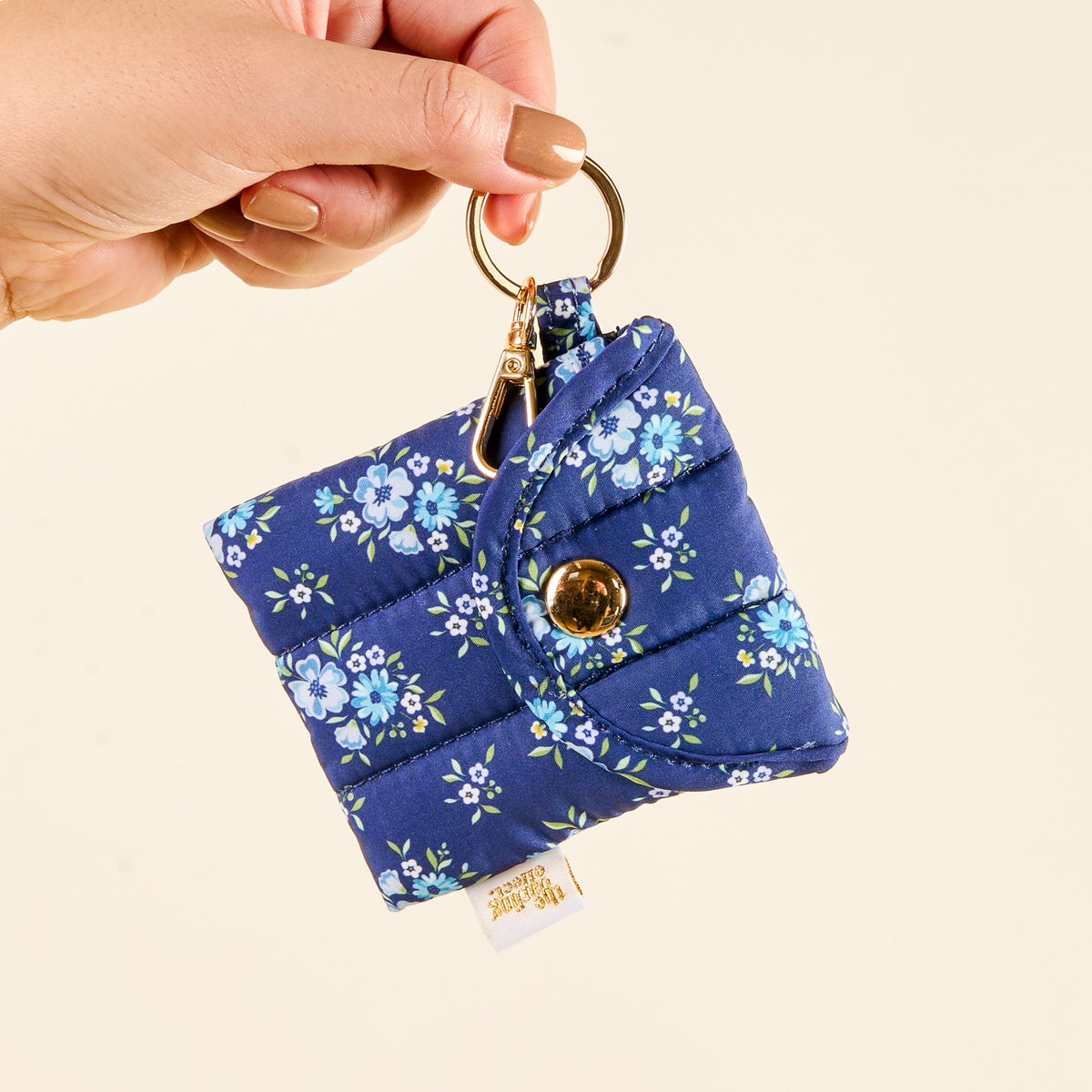 Endless Daydream Navy Puffy Earbud Case Keychain