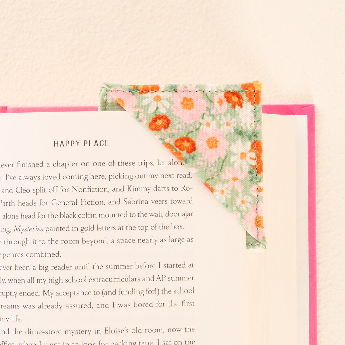 Bouquet Beauty Sage Corner Keeper Fabric Bookmark