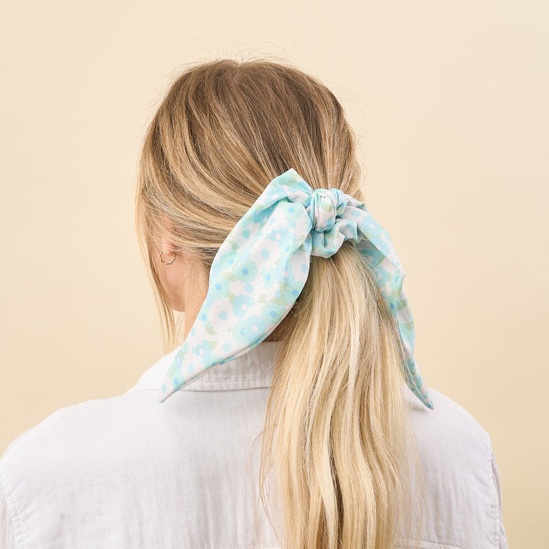 Daisy Craze Aqua Hair Scarf