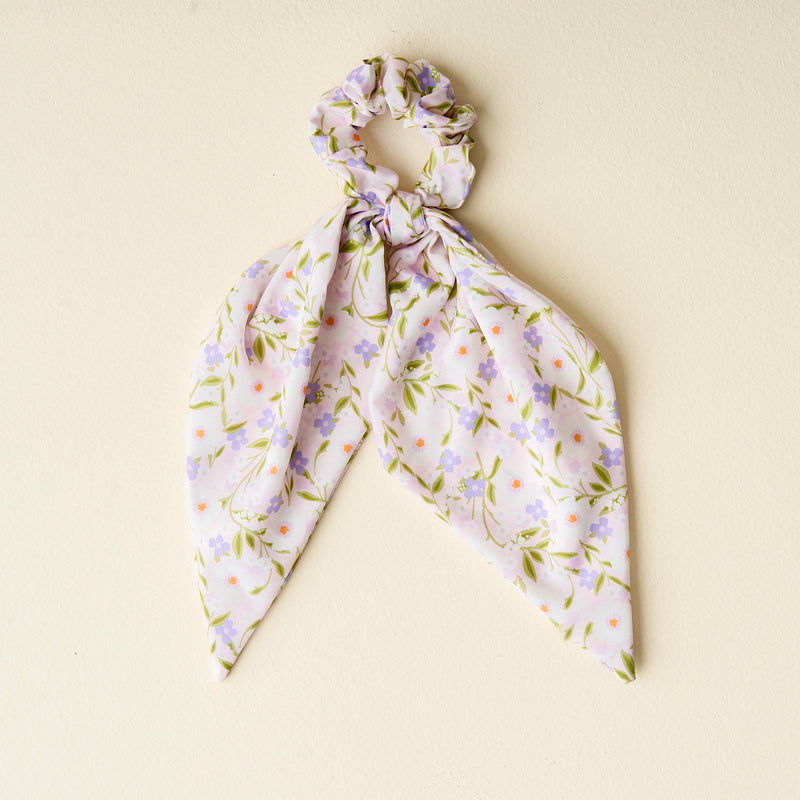 Floral Haven Lilac Hair Scarf