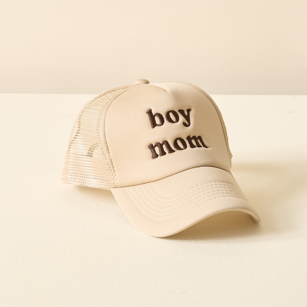 Embroidered Trucker Hat - Boy Mom