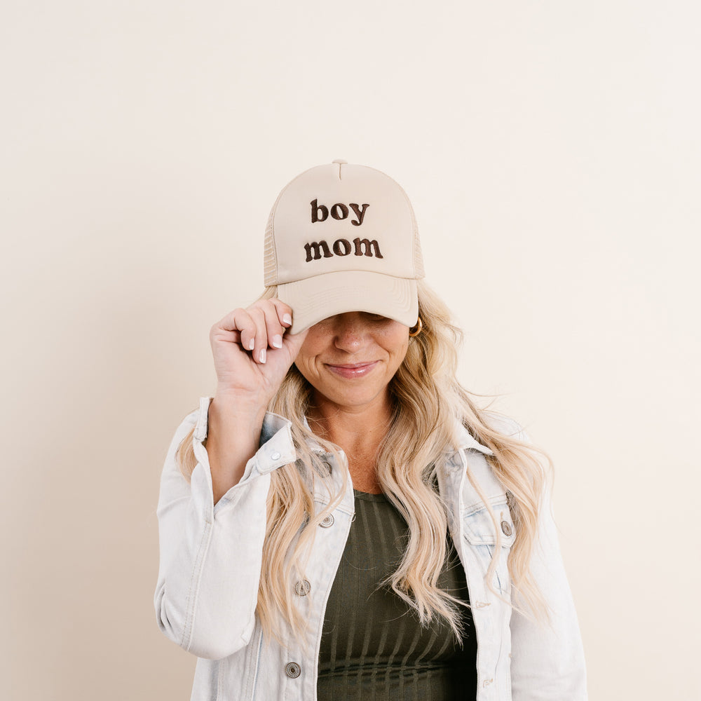 Embroidered Trucker Hat - Boy Mom
