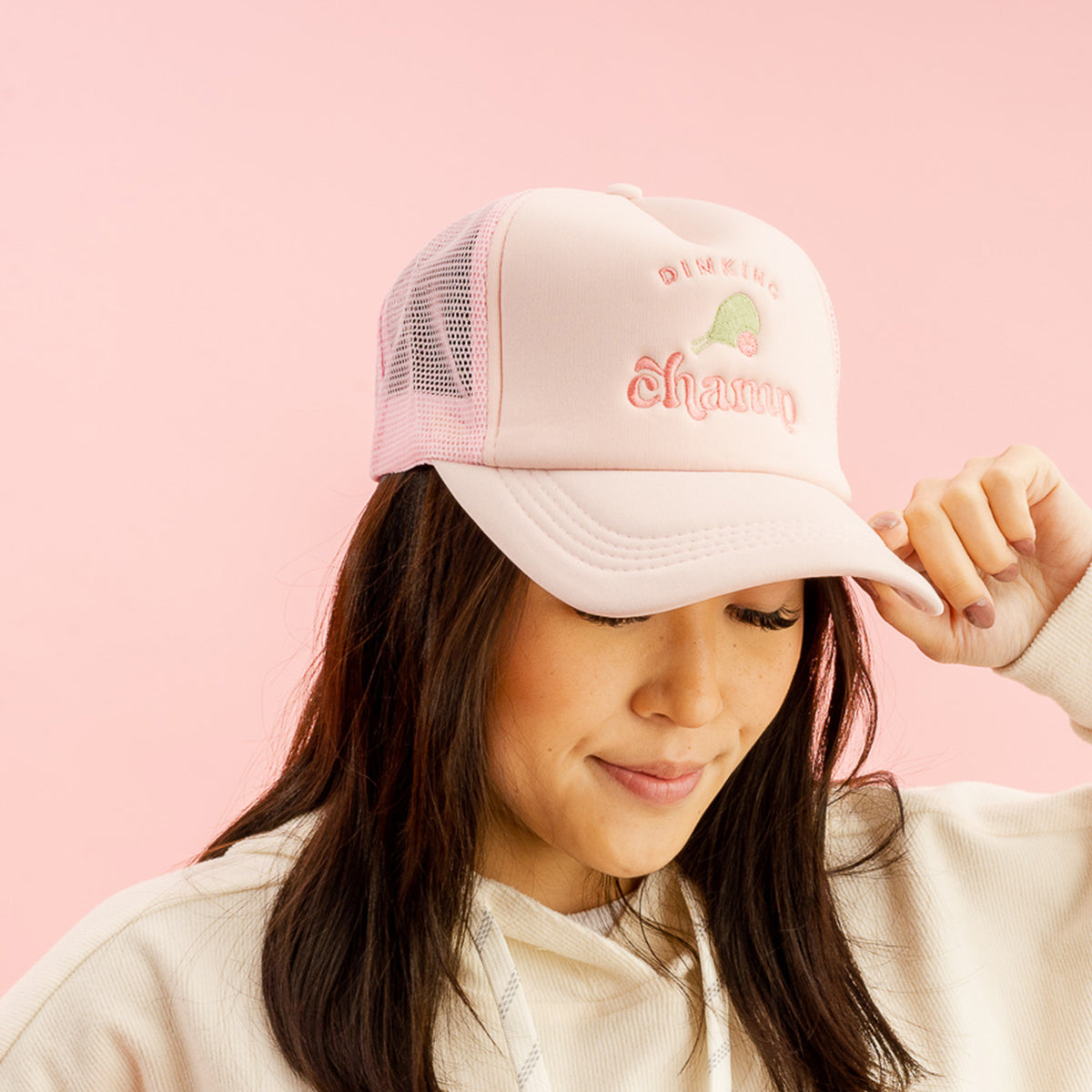 Dinking Champ Embroidered Trucker Hat