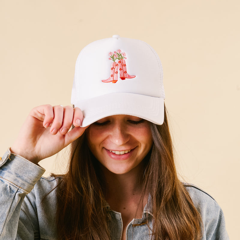 Cowgirl Boots Trucker Hat