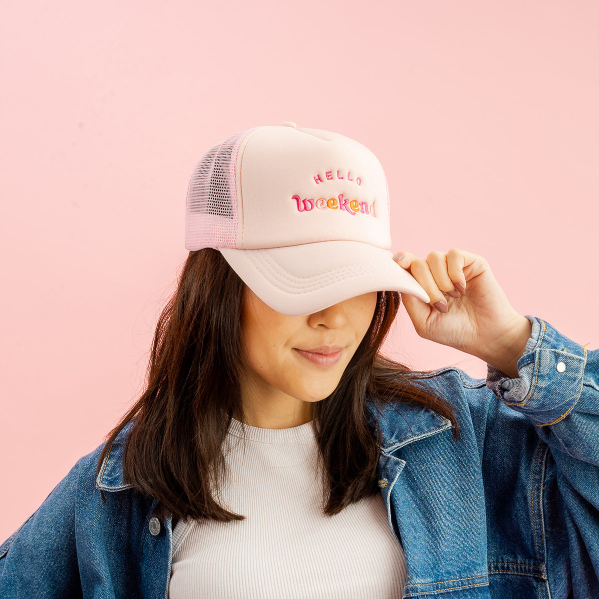 Hello Weekend Trucker Hat