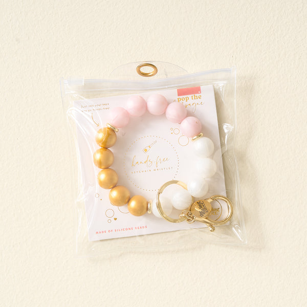 Pop The Champagne Hands-Free Keychain Wristlet