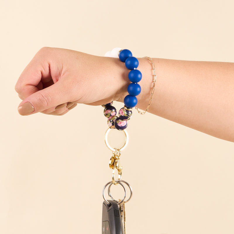 Notes of Navy Hands-Free Keychain Wristlet