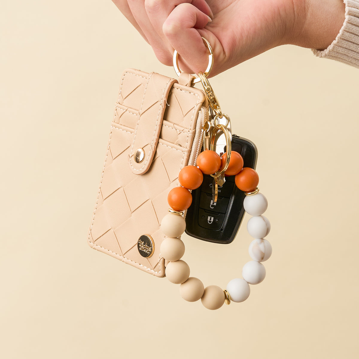 Pumpkin Spice Hands-Free Keychain Wristlet