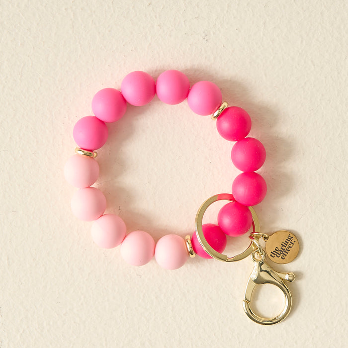 Tickled Pink Hands-Free Keychain Wristlet