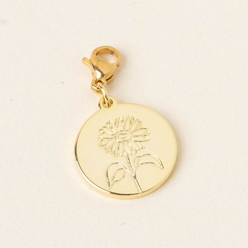 April Jewelry Birth Flower Charm Gold