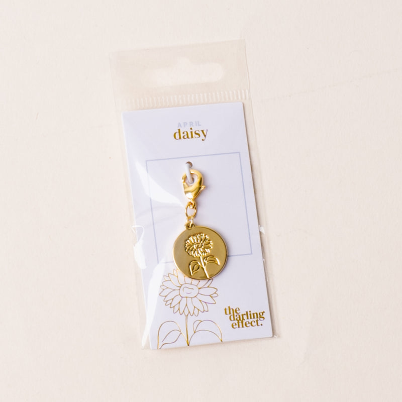 April Jewelry Birth Flower Charm Gold