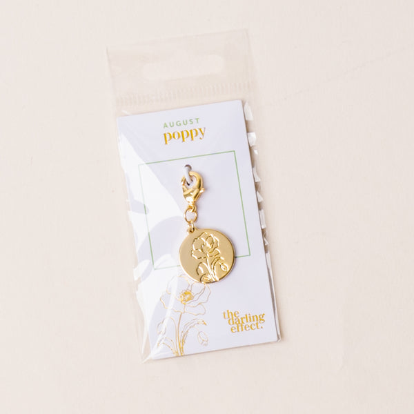 August Jewelry Birth Flower Charm Gold