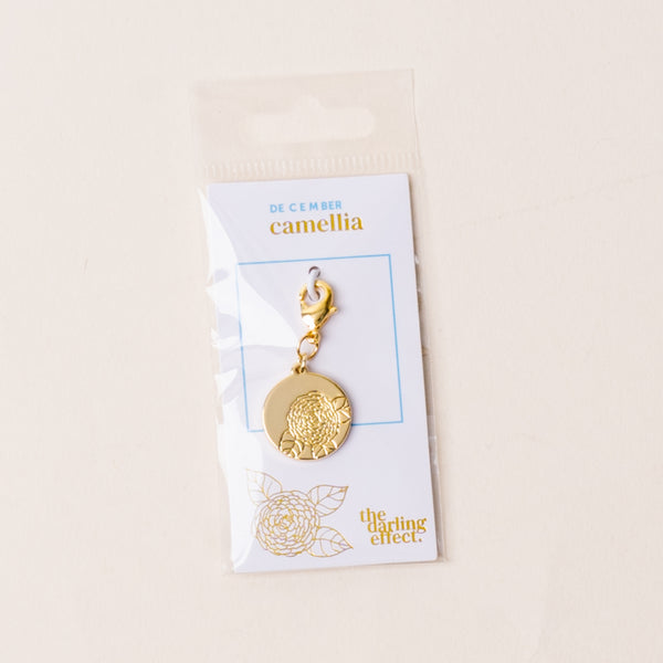 December Jewelry Birth Flower Charm Gold