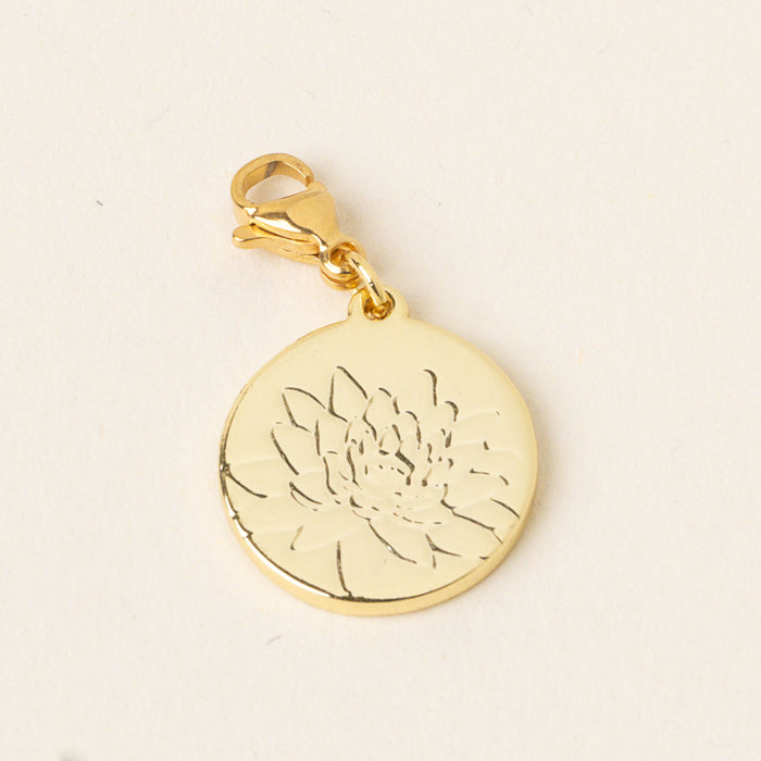 July Jewelry Birth Flower Charm Gold