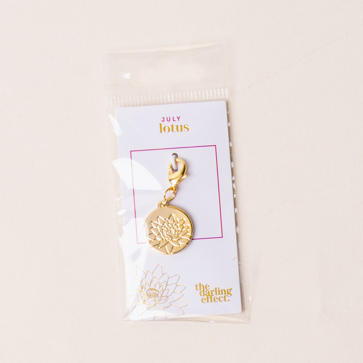 July Jewelry Birth Flower Charm Gold