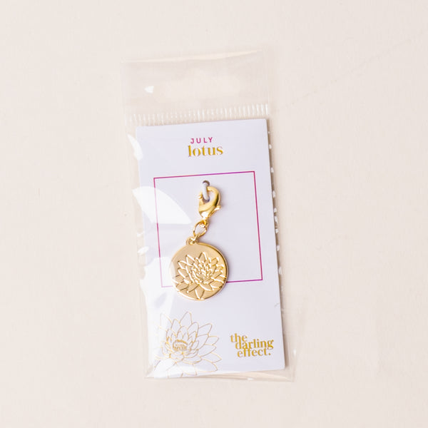 July Jewelry Birth Flower Charm Gold