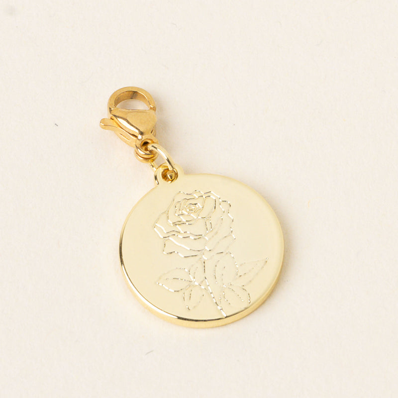 June Jewelry Birth Flower Charm Gold