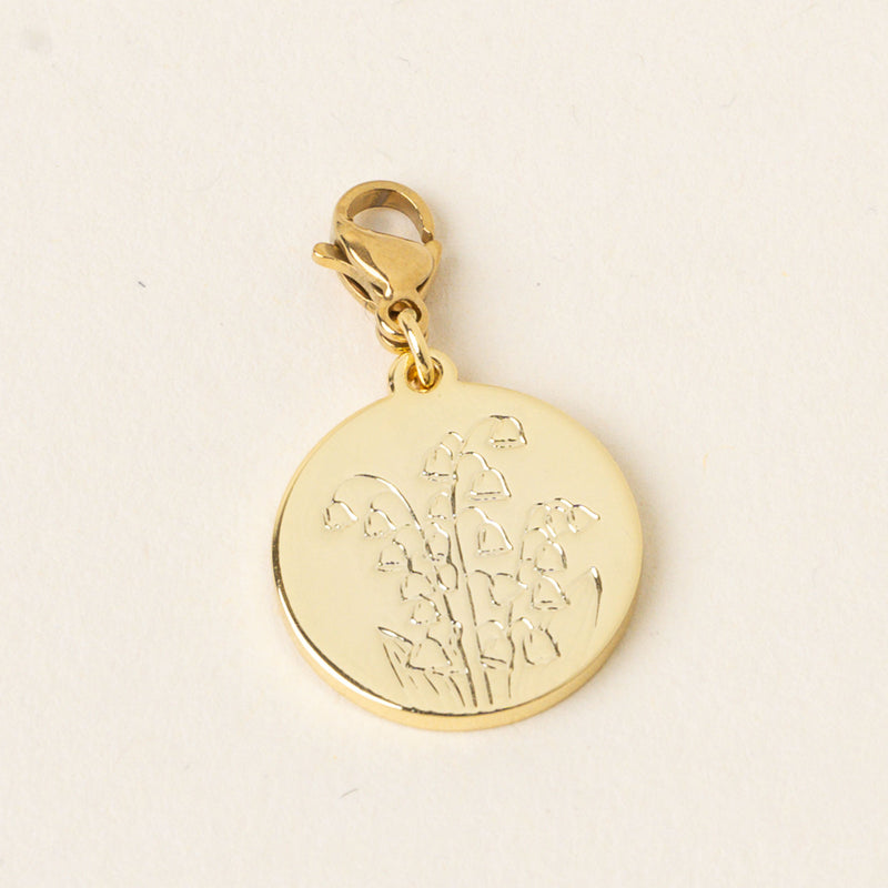 May Jewelry Birth Flower Charm Gold