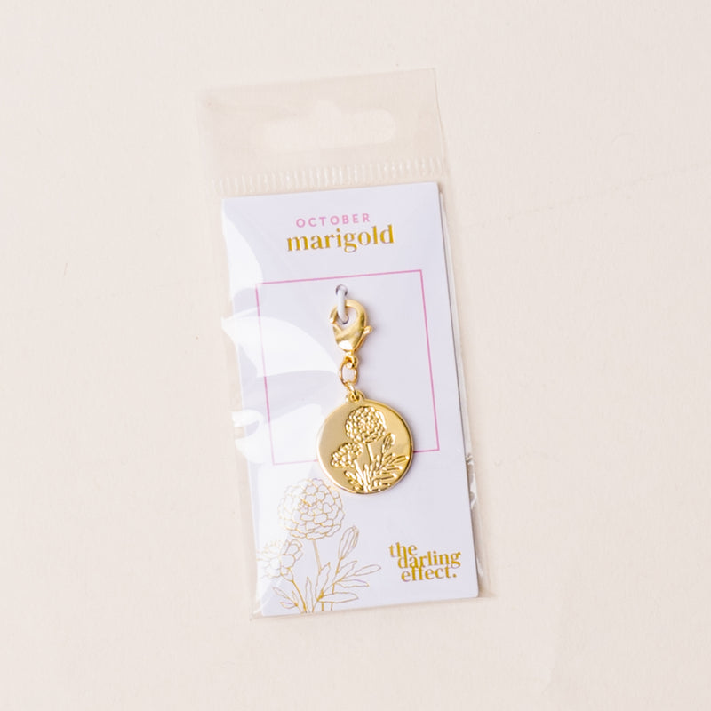 October Jewelry Birth Flower Charm Gold