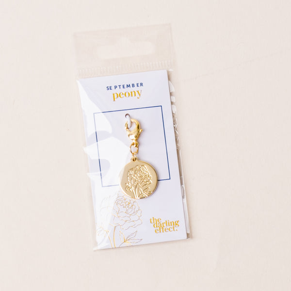 September Jewelry Birth Flower Charm Gold