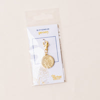 The-darling-effect September Jewelry Birth Flower Charm Gold features a peony design and card, making it a meaningful accessory for personalized jewelry lovers and perfect for celebrating September birthdays.