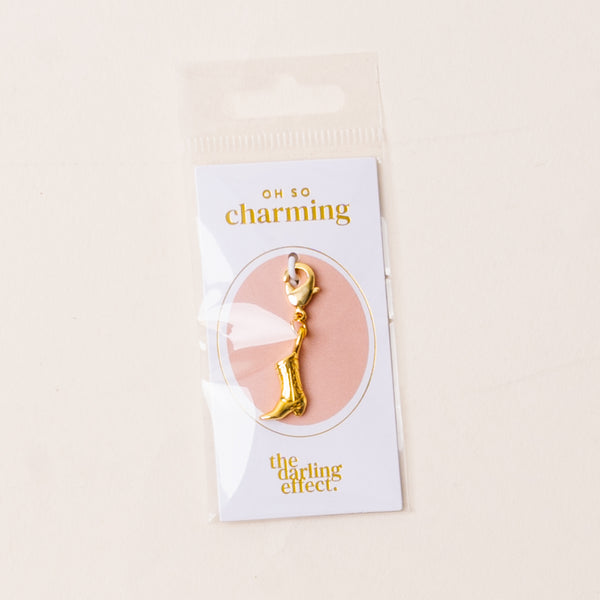 Cowgirl Boot Jewelry Charm Gold