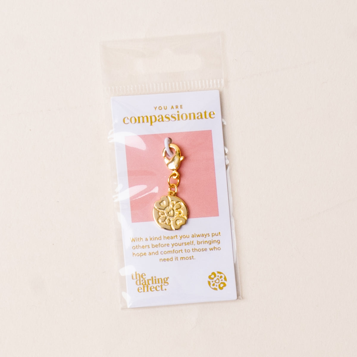 Compassionate Jewelry Trait Charm Gold