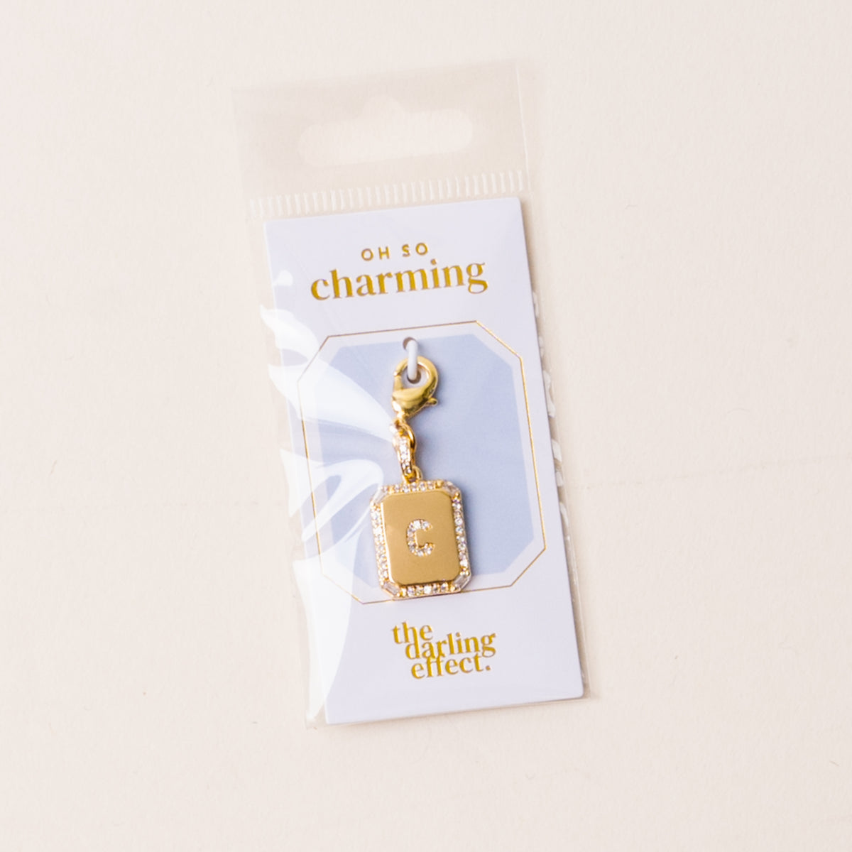 C Jewelry Charm Initial Letter Gold