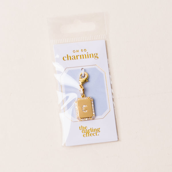 C Jewelry Charm Initial Letter Gold