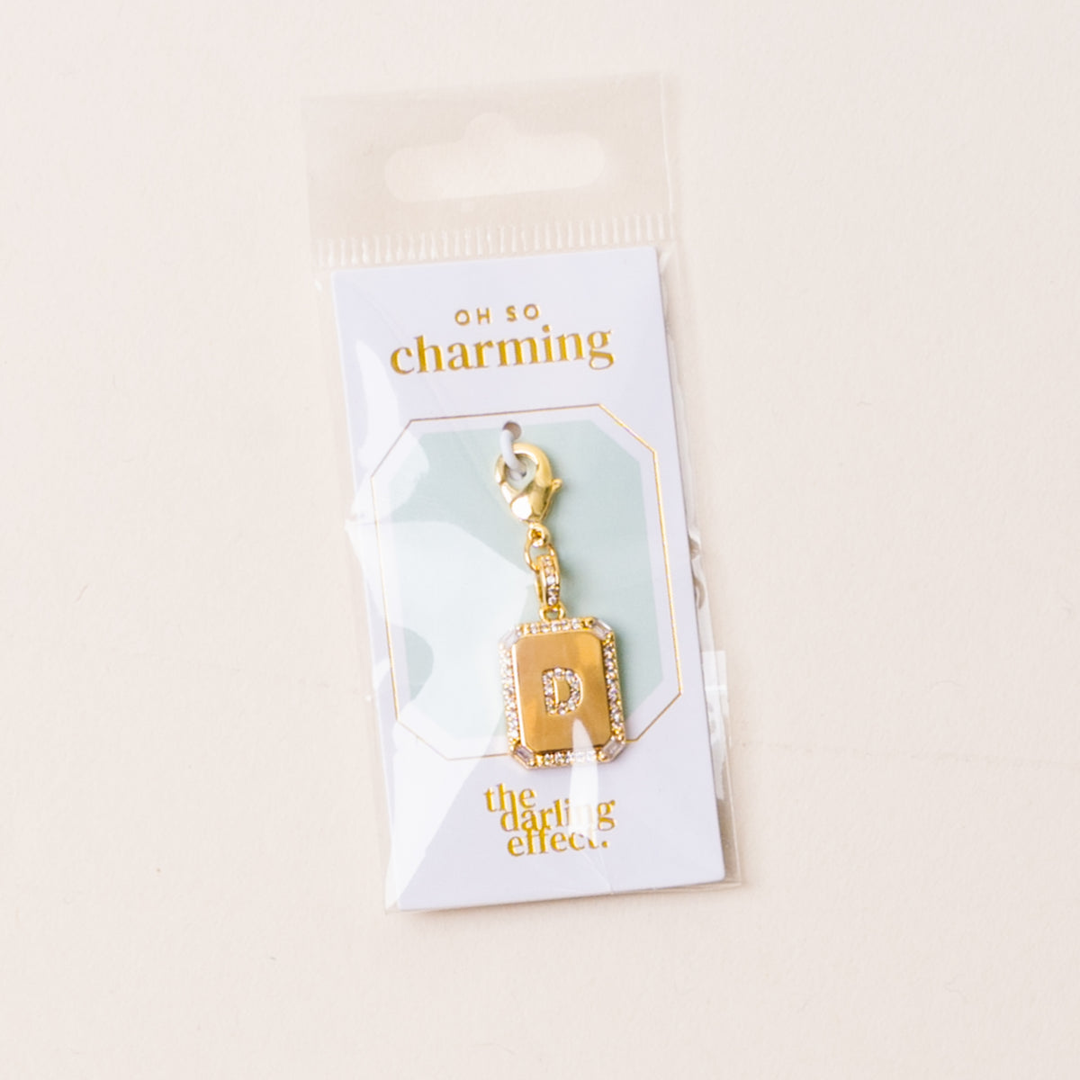 D Jewelry Charm Initial Letter Gold