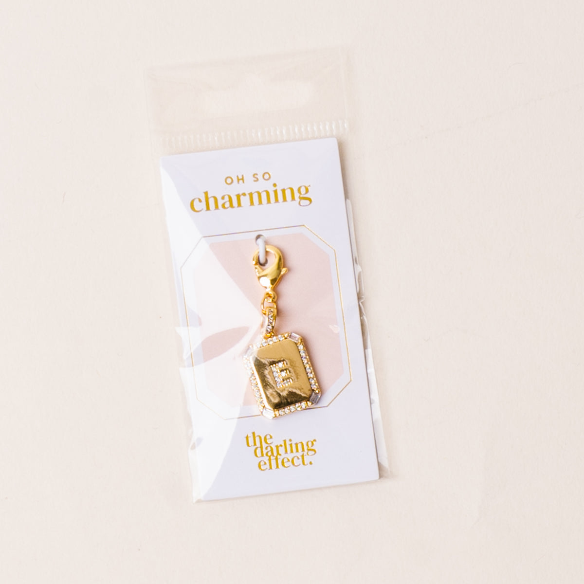 E Jewelry Charm Initial Letter Gold