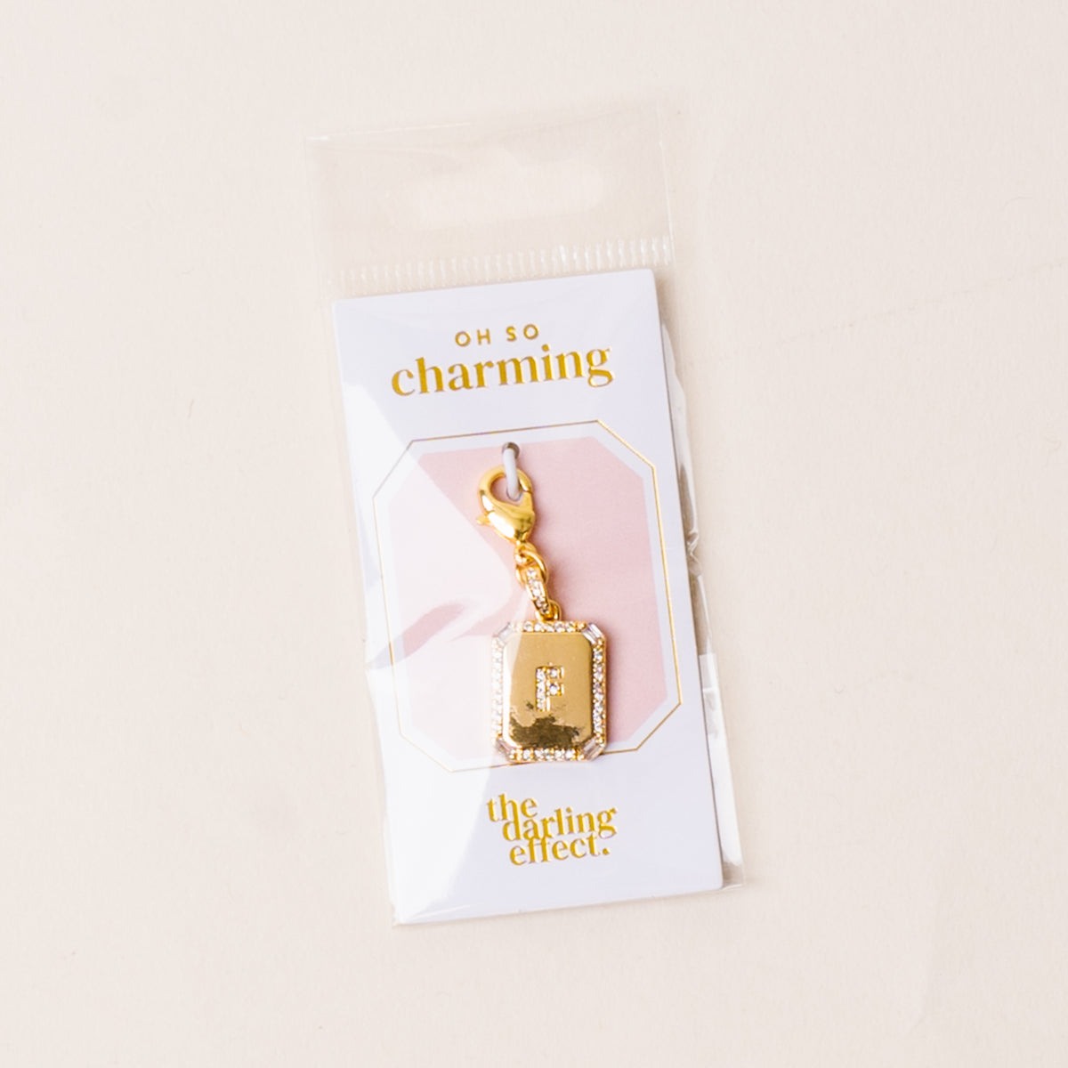 F Jewelry Charm Initial Letter Gold