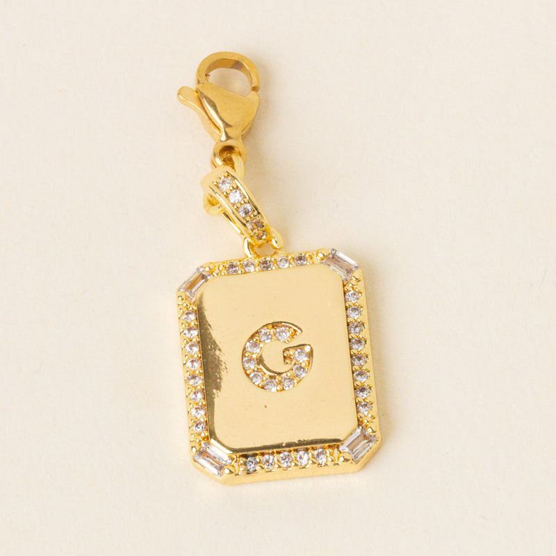 G Jewelry Charm Initial Letter Gold