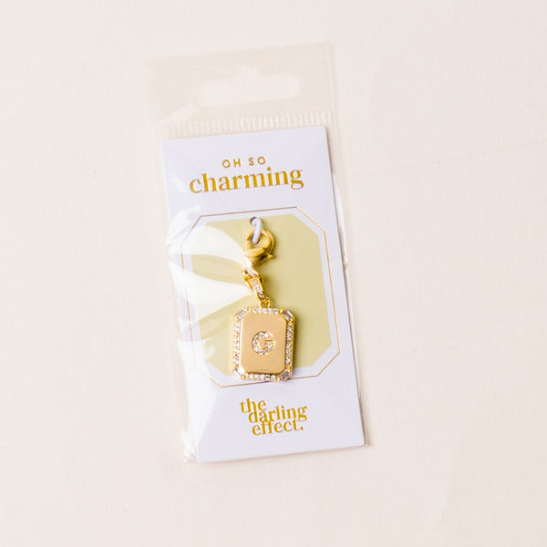 G Jewelry Charm Initial Letter Gold