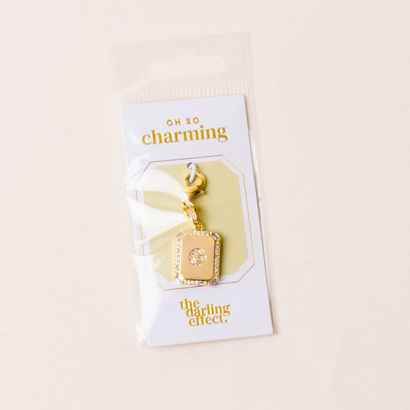 G Jewelry Charm Initial Letter Gold