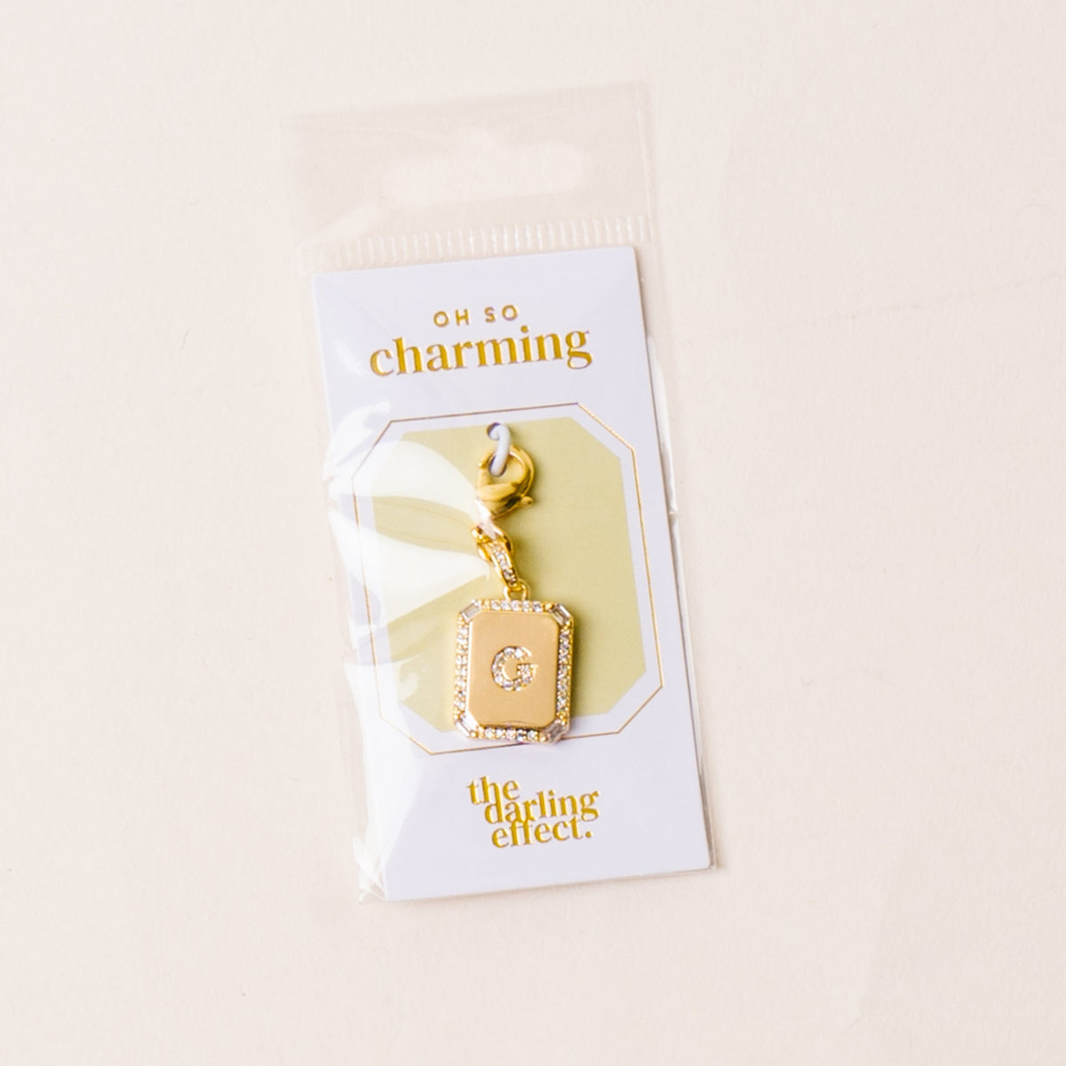 G Jewelry Charm Initial Letter Gold