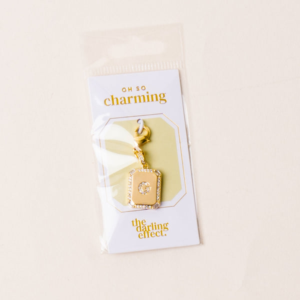 G Jewelry Charm Initial Letter Gold