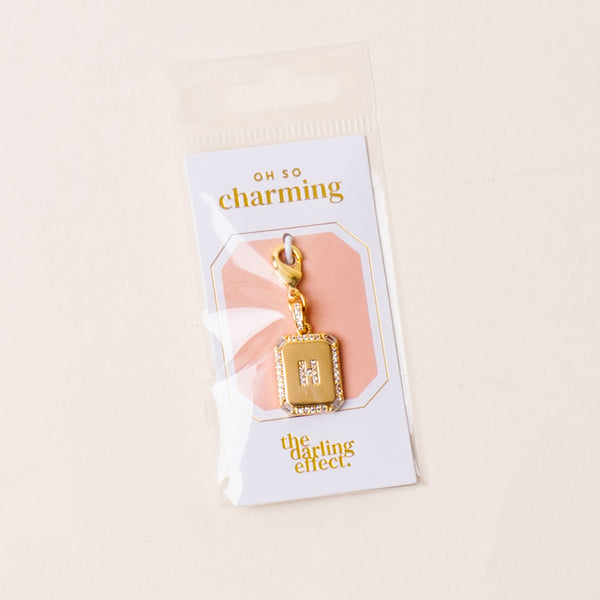 H Jewelry Charm Initial Letter Gold