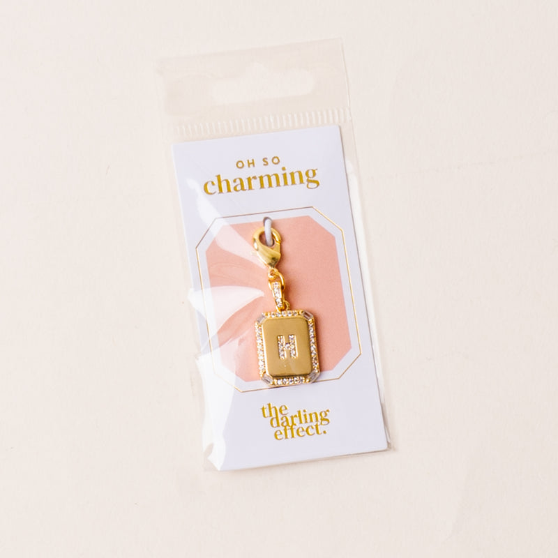 H Jewelry Charm Initial Letter Gold