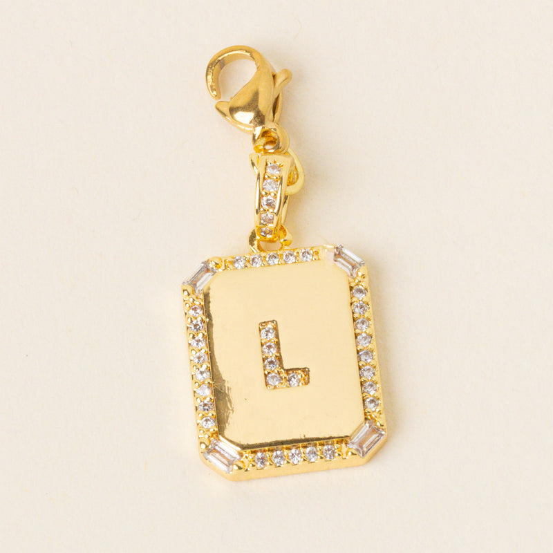 L Jewelry Charm Initial Letter Gold