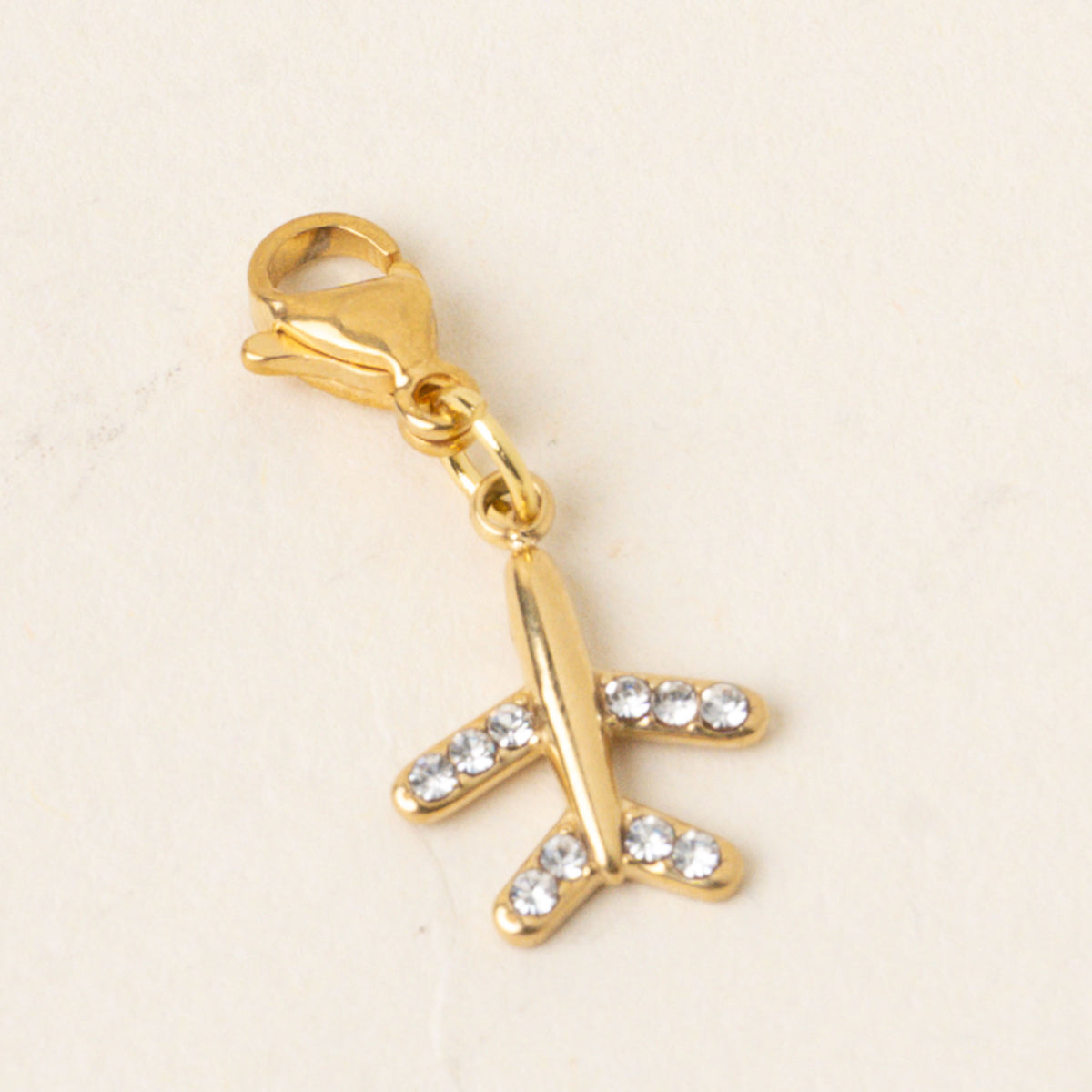 Plane Jewelry Charm Gold