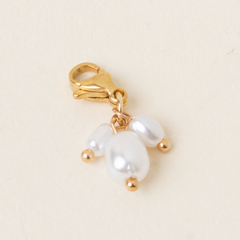 Pearl Trio Jewelry Charm Gold