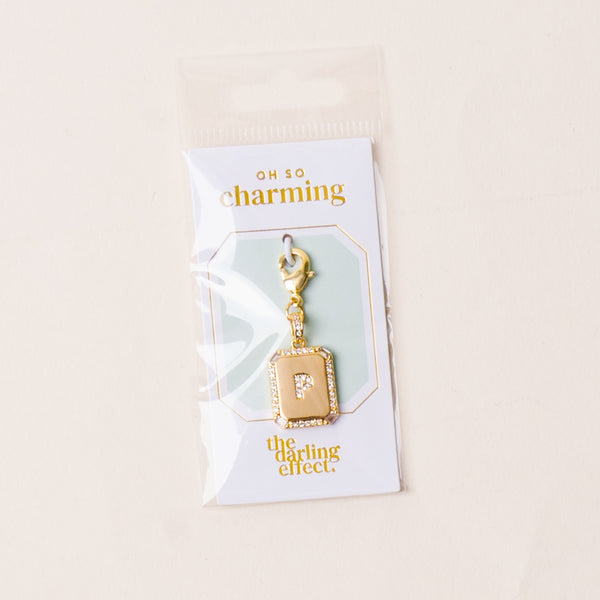 P Jewelry Charm Initial Letter Gold