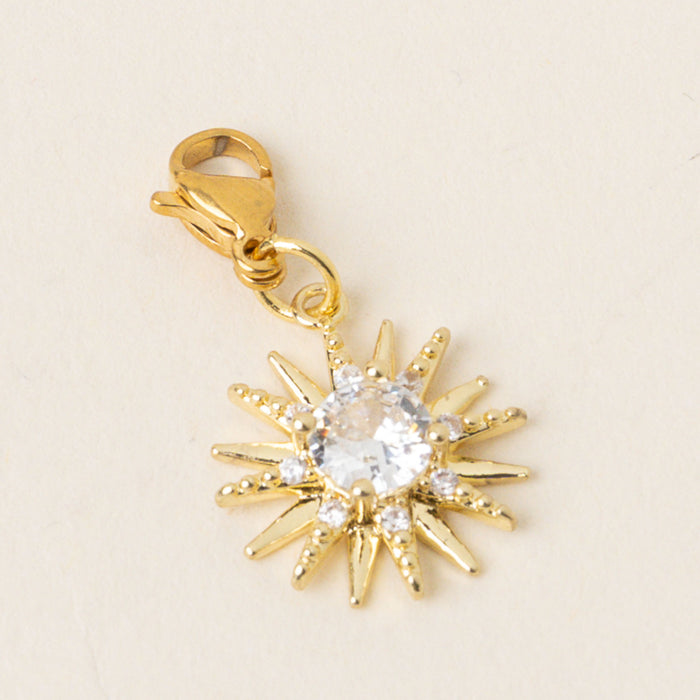 Star Burst Jewelry Charm Gold