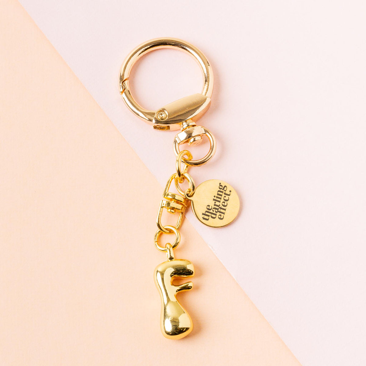 F Bubble Letter Keychain Bag Charm