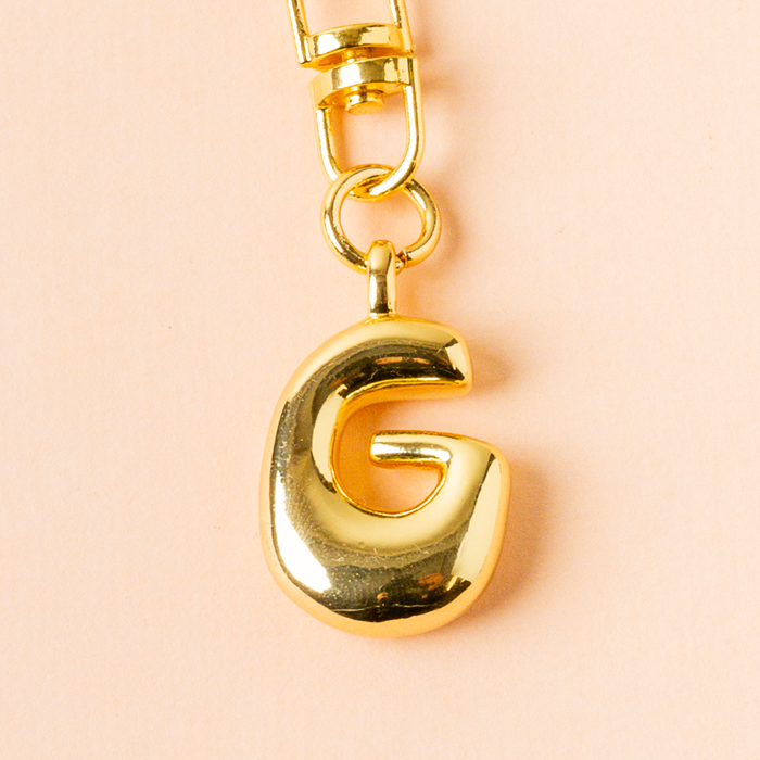 G Bubble Letter Keychain Bag Charm