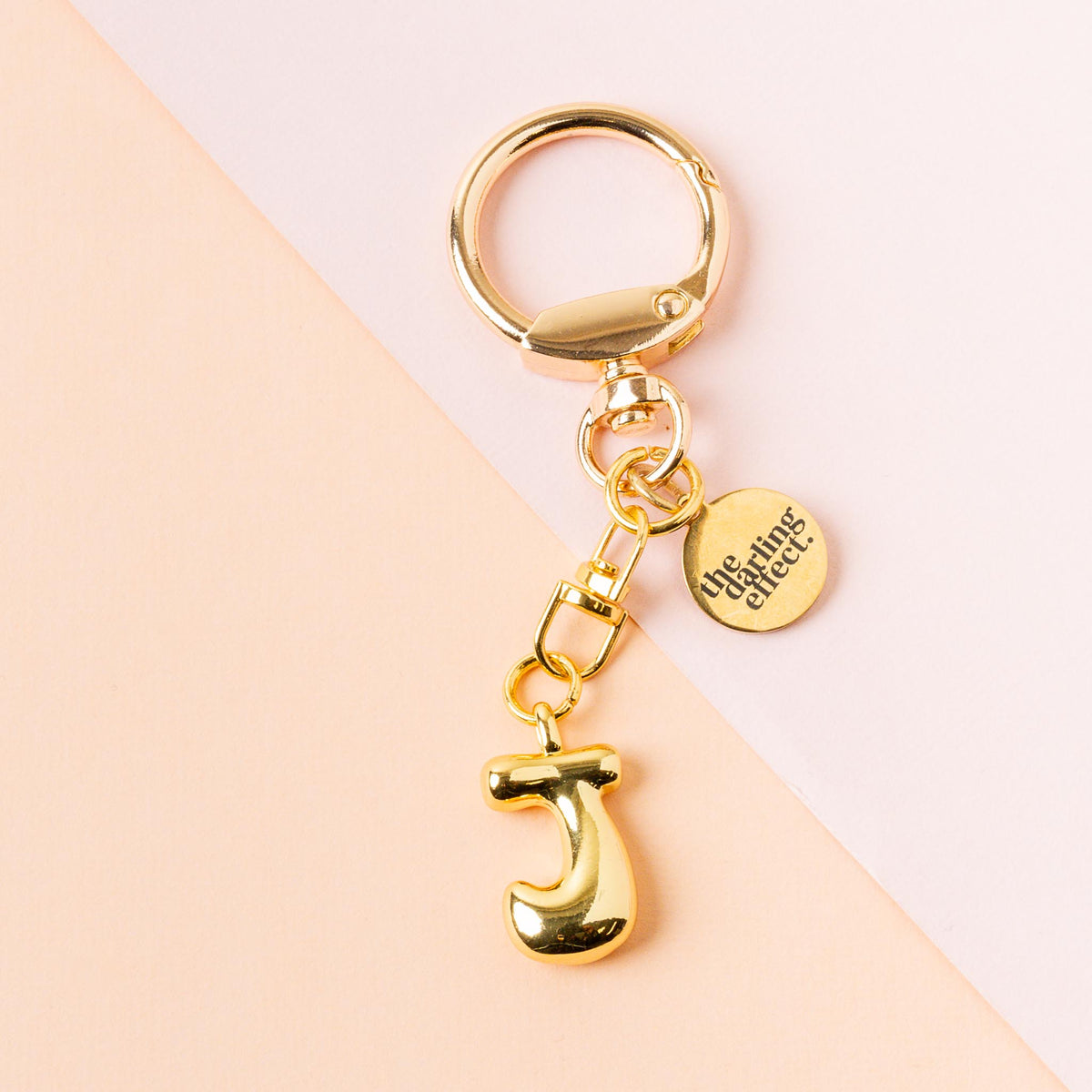 J Bubble Letter Keychain Bag Charm